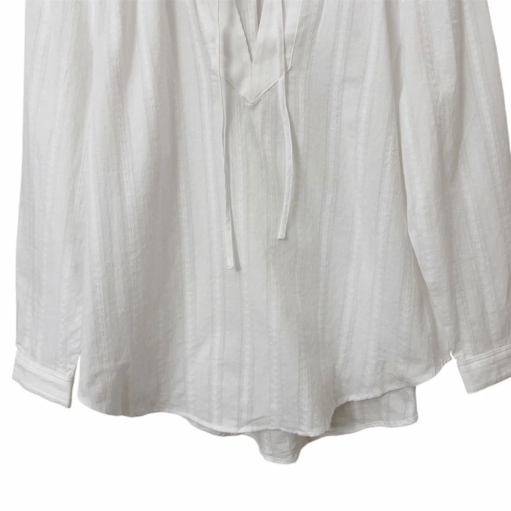 LOFT striped ruffle